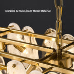 Cloude Modern Multi-Tier Cloud Glass Pendant Light Kitchen Island Light Adjustable Chain