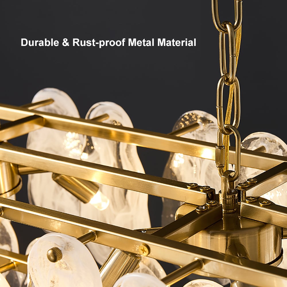 Cloude Modern Multi-Tier Cloud Glass Pendant Light Kitchen Island Light Adjustable Chain