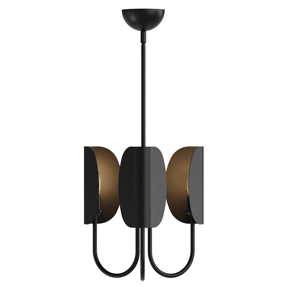 Seno Origami-Inspired Chandelier - Folded Metal/Cotton Shade, Warm Ambient Lighting, Sloped Ceiling Compatible