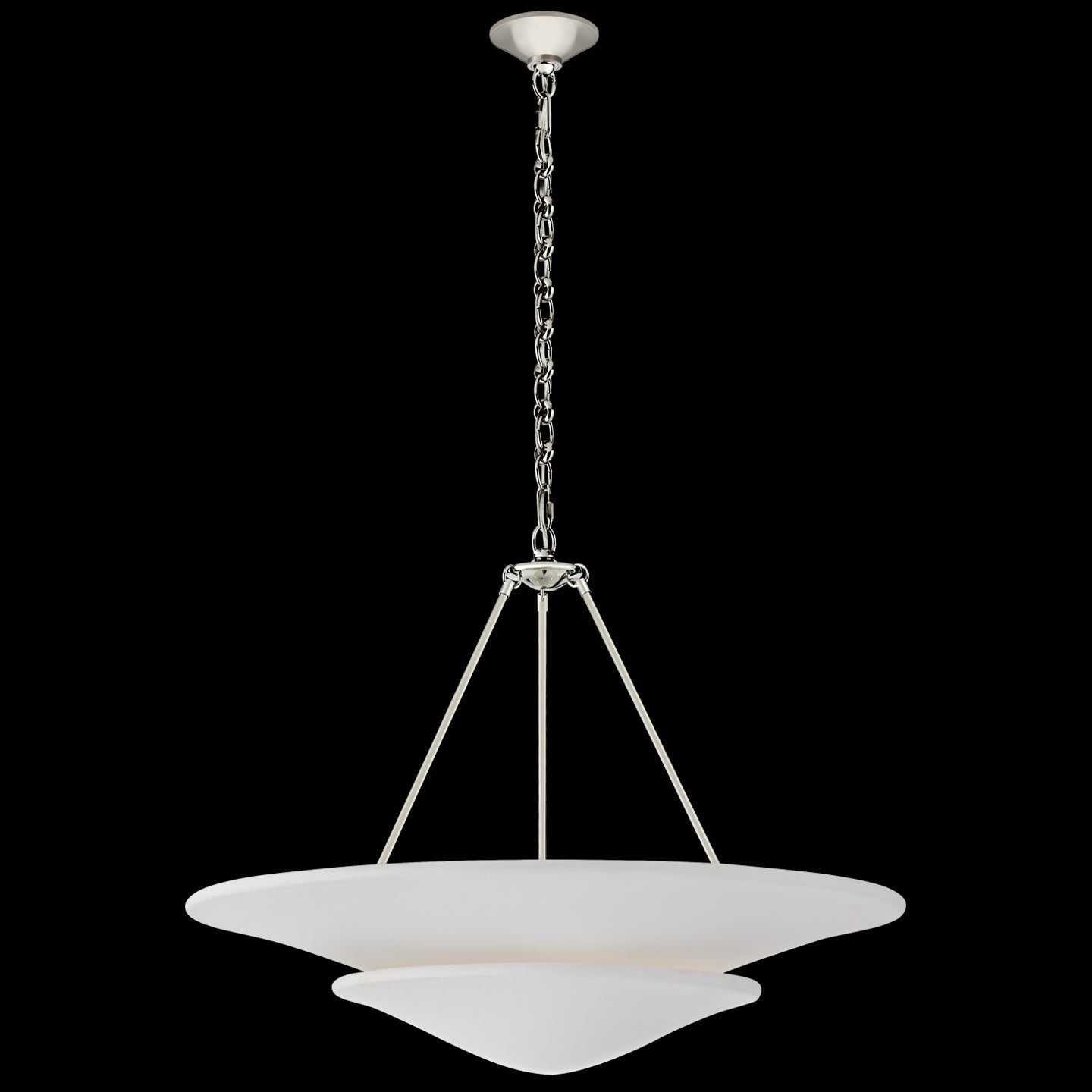Mollino Chandelier by AERIN - Vintage French Sculpture-Inspired Plaster Finish with Hand-Rubbed Antique Brass