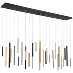 Santana Modern Linear Multi-Light Pendant Chandelier - Adjustable Height Aluminum Tube Fixture