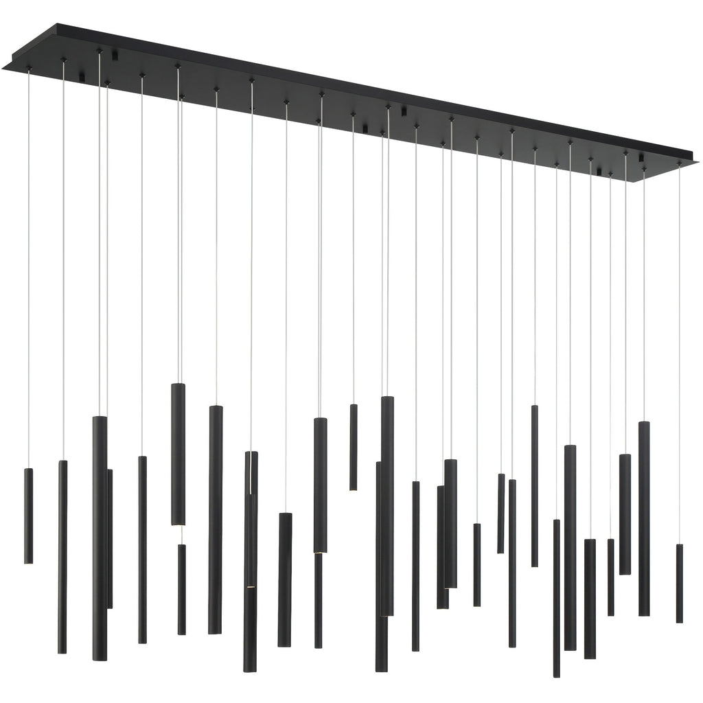 Santana Modern Linear Multi-Light Pendant Chandelier - Adjustable Height Aluminum Tube Fixture
