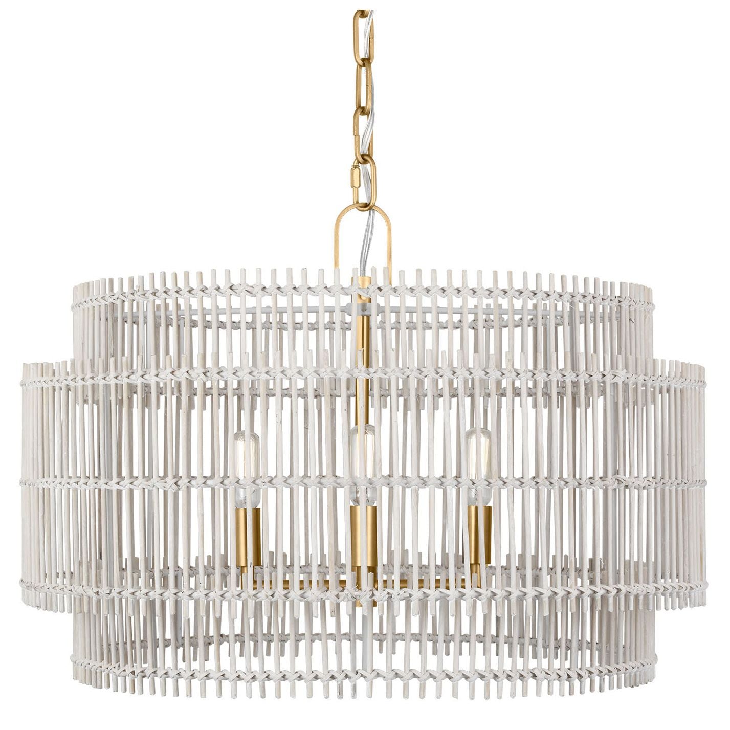Elio Bamboo & Steel Tiered Chandelier by ED Ellen DeGeneres