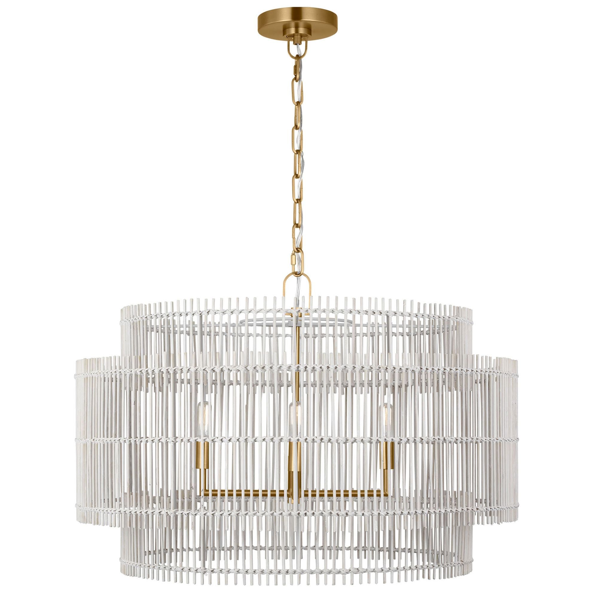 Elio Bamboo & Steel Tiered Chandelier by ED Ellen DeGeneres