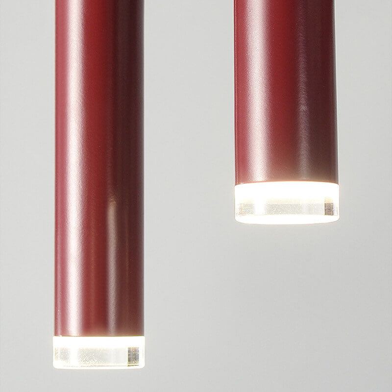 Modern Mid-Century Iron Geometric Line Combination LED Chandelier For Living Room