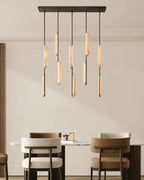 Auduban Alabaster Linear Chandelier 54"