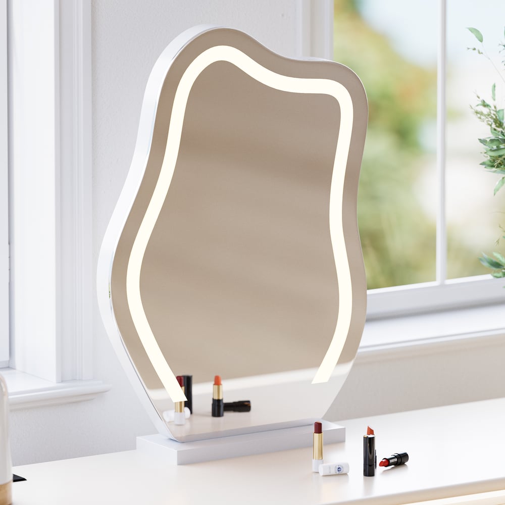 Lumio 47" Smart Makeup Vanity Retractable Dressing Table with Mirror & Lights