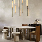 Auduban Alabaster Linear Chandelier 54"