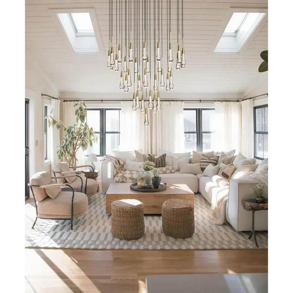 Soltaire Round Chandelier 17" 24" 36" 58"