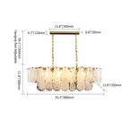 Cloude Modern Multi-Tier Cloud Glass Pendant Light Kitchen Island Light Adjustable Chain