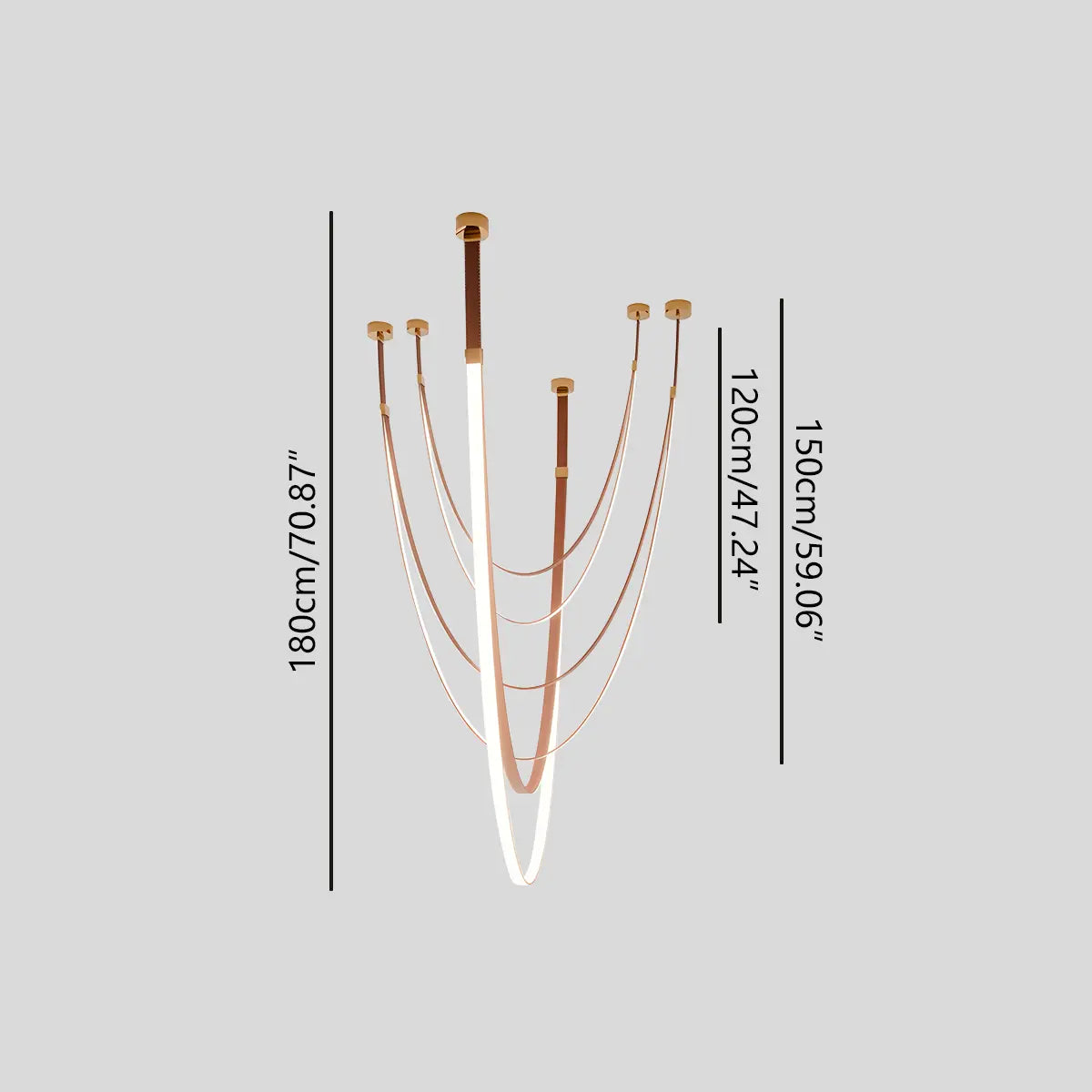 Antizer Shalom Leather Chandelier for Staircase