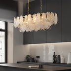 Cloude Modern Multi-Tier Cloud Glass Pendant Light Kitchen Island Light Adjustable Chain