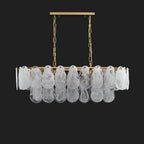 Cloude Modern Multi-Tier Cloud Glass Pendant Light Kitchen Island Light Adjustable Chain