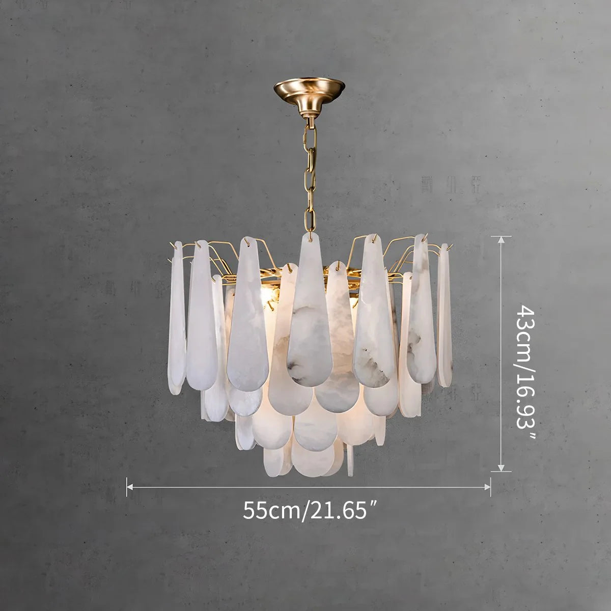 Antizer Modern Luxury Multi-layer Spanish Alabaster Chandelier