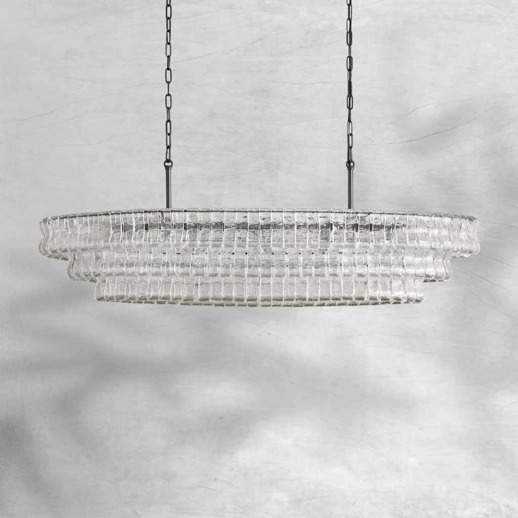 Ghiaccio Oval Chandelier 54"65"