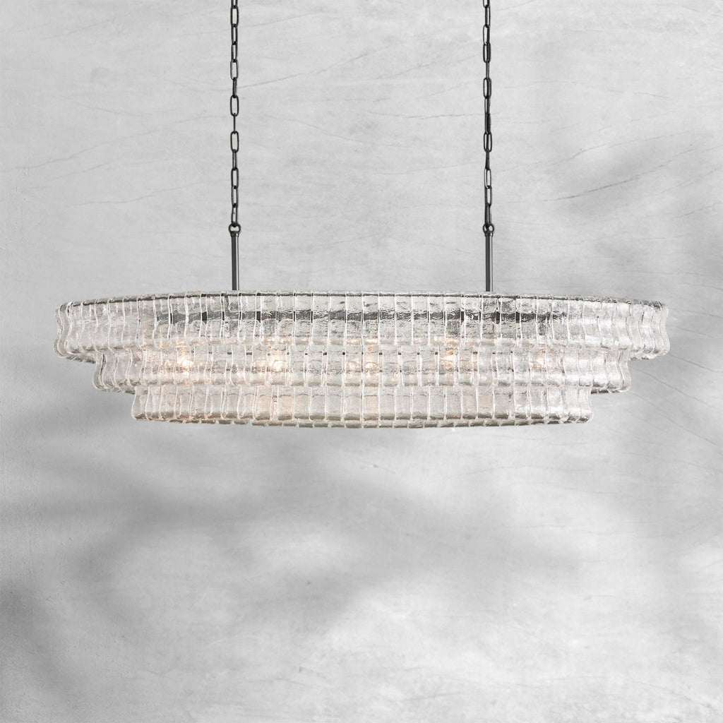 Ghiaccio Oval Chandelier 54"65"