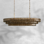 Ghiaccio Oval Chandelier 54"65"