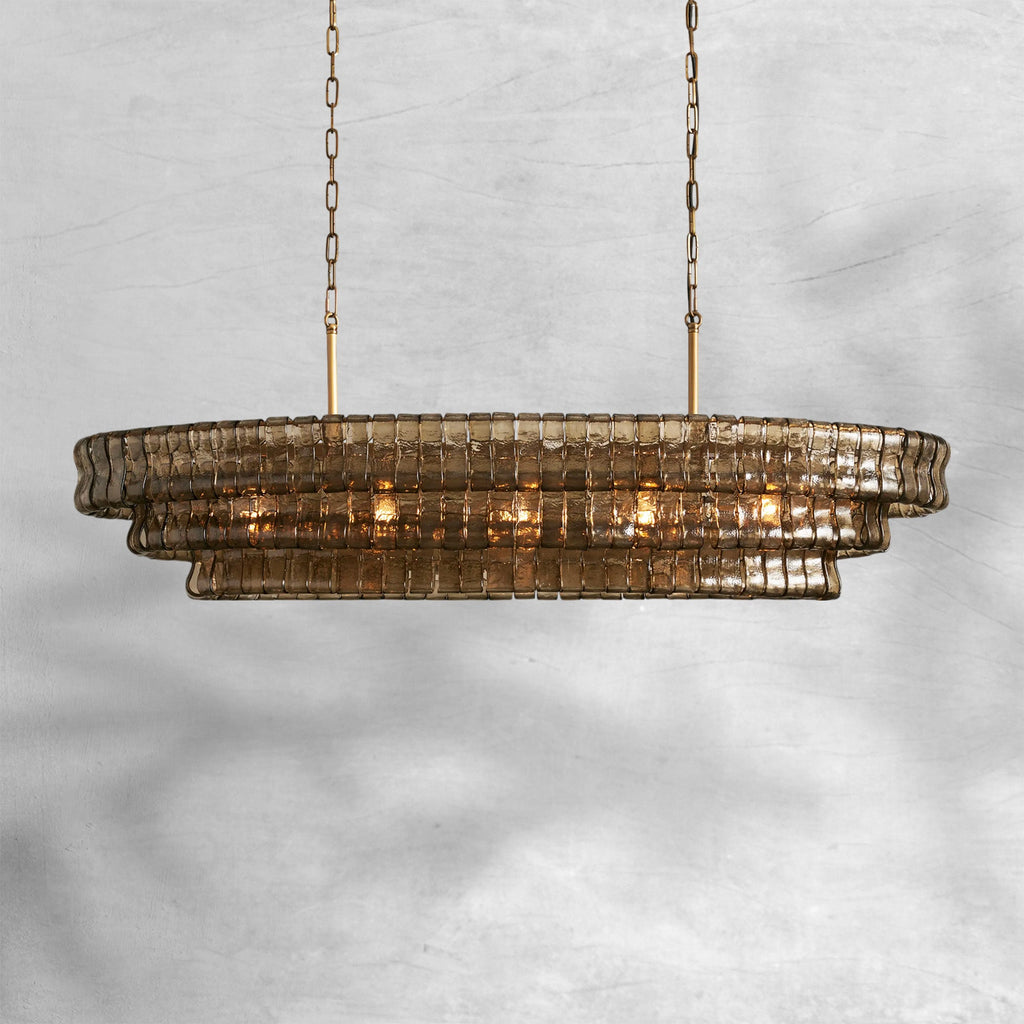 Ghiaccio Oval Chandelier 54"65"
