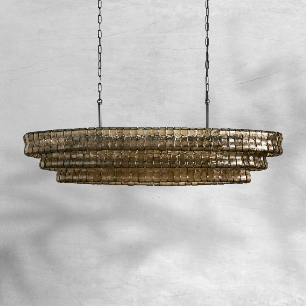 Ghiaccio Oval Chandelier 54"65"