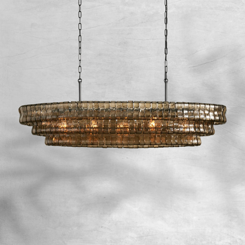 Ghiaccio Oval Chandelier 54"65"