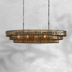 Ghiaccio Oval Chandelier 54"65"
