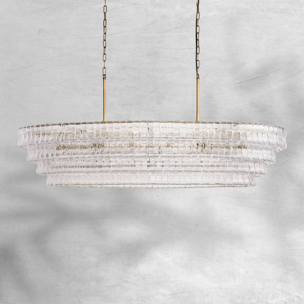 Ghiaccio Oval Chandelier 54"65"