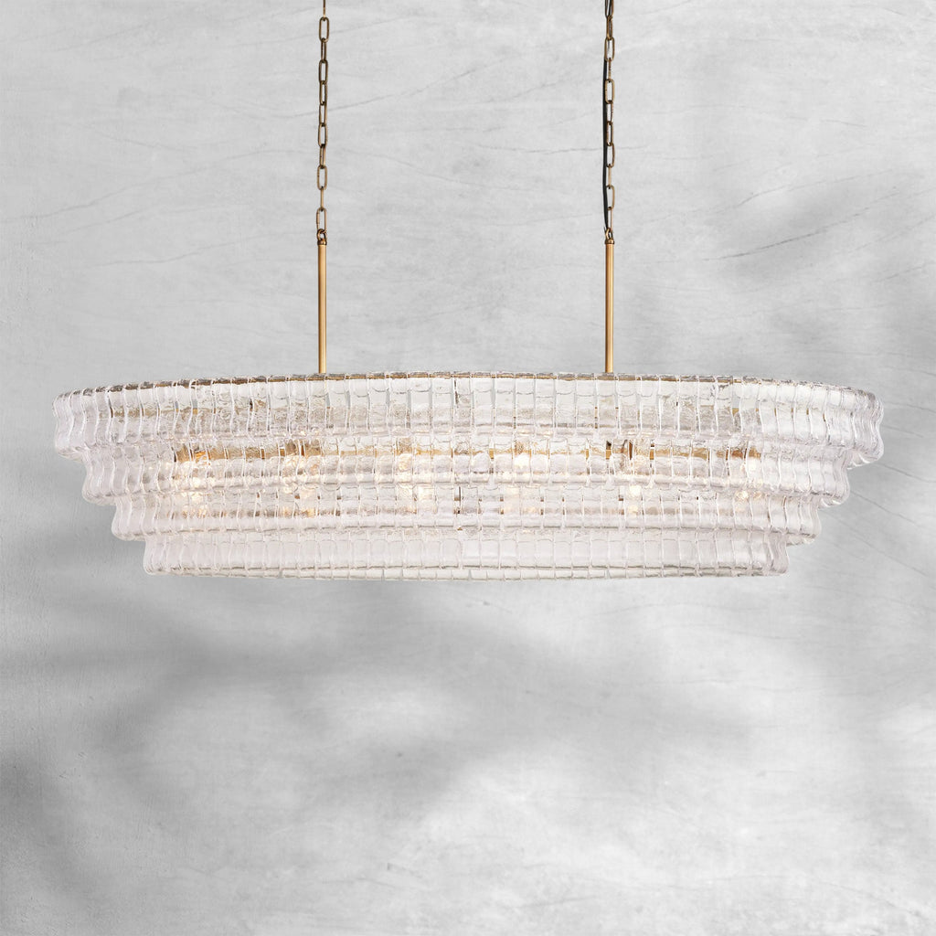 Ghiaccio Oval Chandelier 54"65"