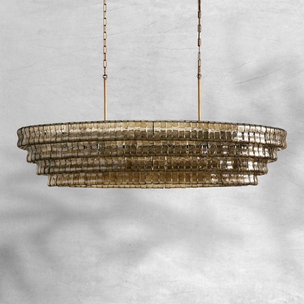 Ghiaccio Oval Chandelier 54"65"
