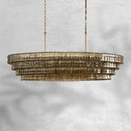 Ghiaccio Oval Chandelier 54"65"