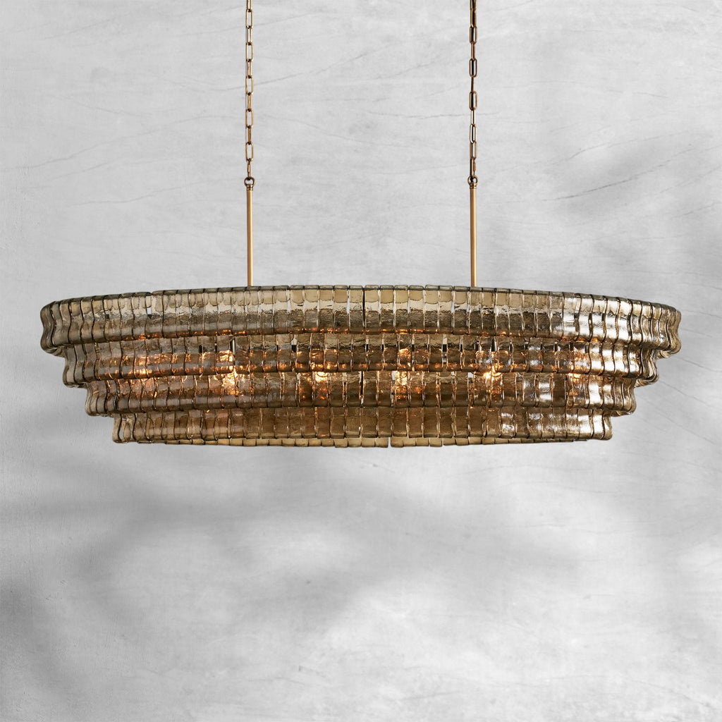 Ghiaccio Oval Chandelier 54"65"