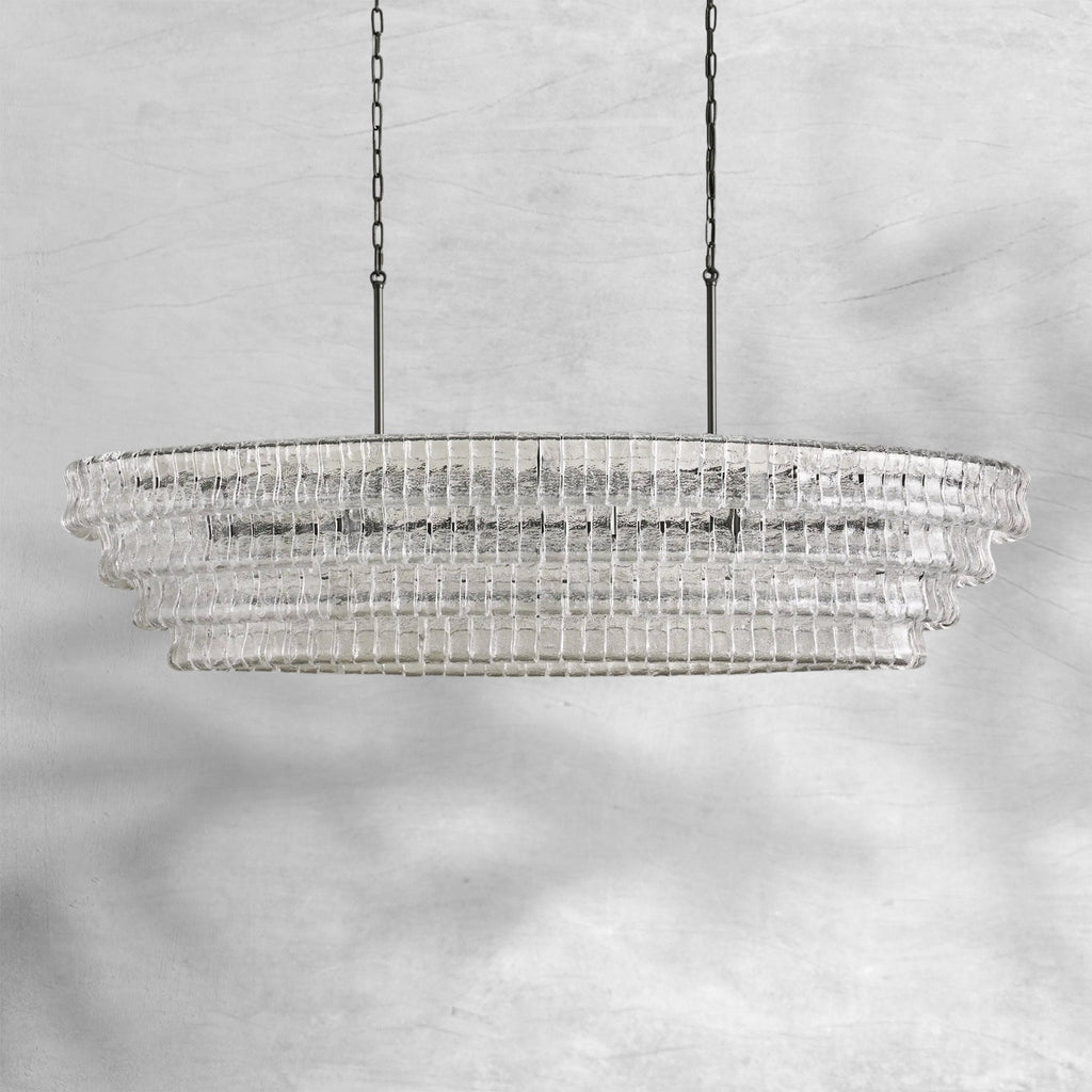Ghiaccio Oval Chandelier 54"65"