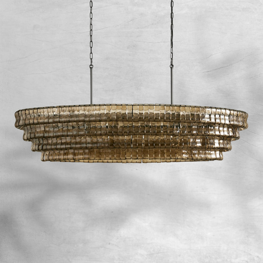 Ghiaccio Oval Chandelier 54"65"