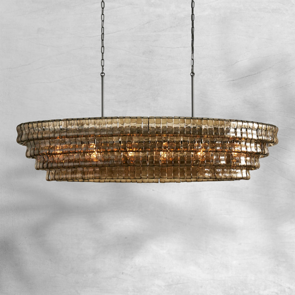 Ghiaccio Oval Chandelier 54"65"