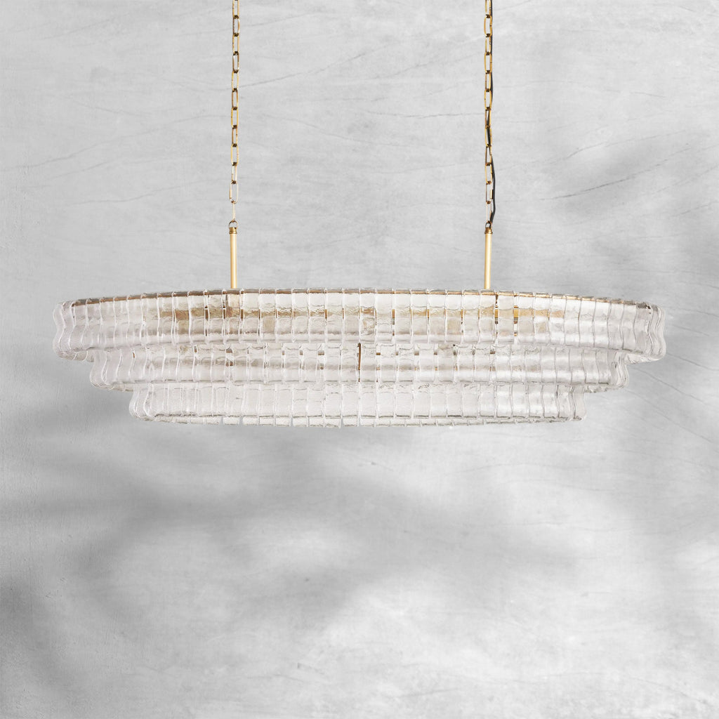 Ghiaccio Oval Chandelier 54"65"