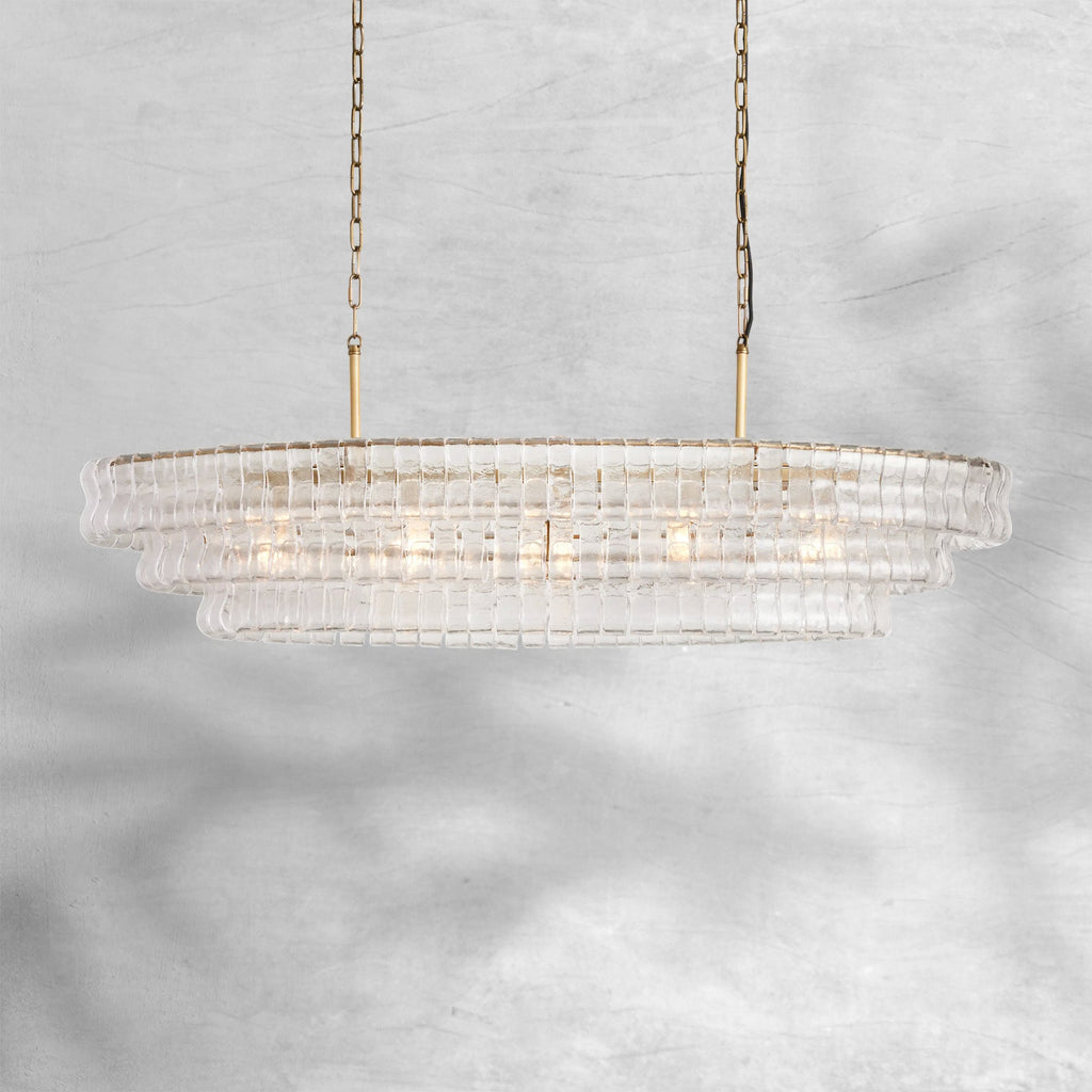 Ghiaccio Oval Chandelier 54"65"