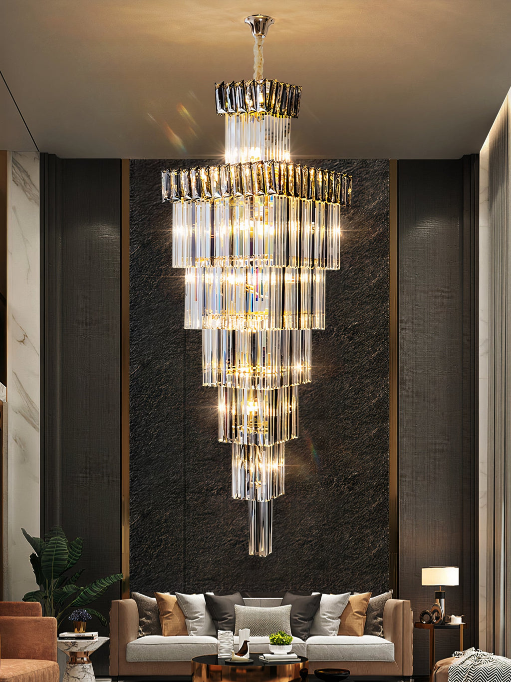 Luxurious Smoky Chandelier