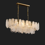 Cloude Modern Multi-Tier Cloud Glass Pendant Light Kitchen Island Light Adjustable Chain