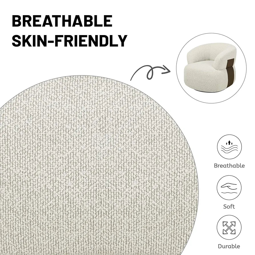 Swivel Accent Chair Set of 2, 360° Swivel Barrel Chair for Living Room, Reading Chair for Bedroom, Modern Round Accent Arm Chairs Club Chair for Nursery Living Room