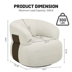 Swivel Accent Chair Set of 2, 360° Swivel Barrel Chair for Living Room, Reading Chair for Bedroom, Modern Round Accent Arm Chairs Club Chair for Nursery Living Room