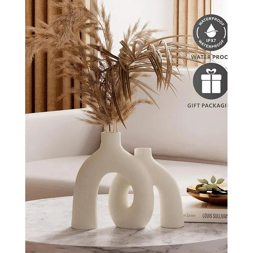 Boho Decorative Ceramic Vase Set Simple & Chic Living