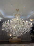 Extra Large Elegant Crystal Chandelier in Branch Style with Candle Layers for Stairs Living Room and Foyer