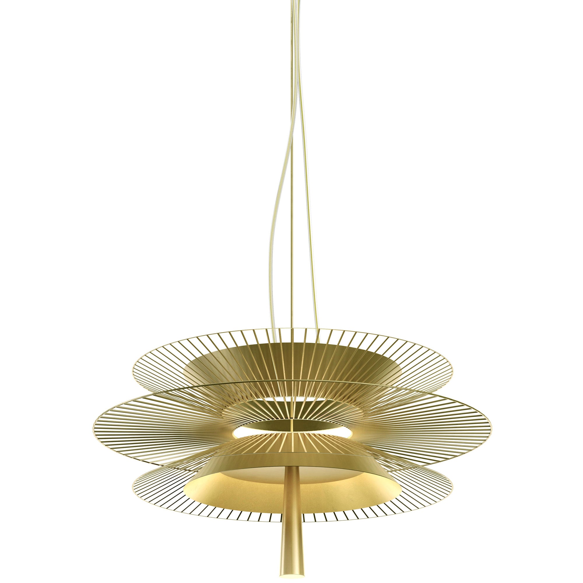 Modern Gravity Pendant Chandelier with Adjustable LED Illumination - Black & Champagne Finishes