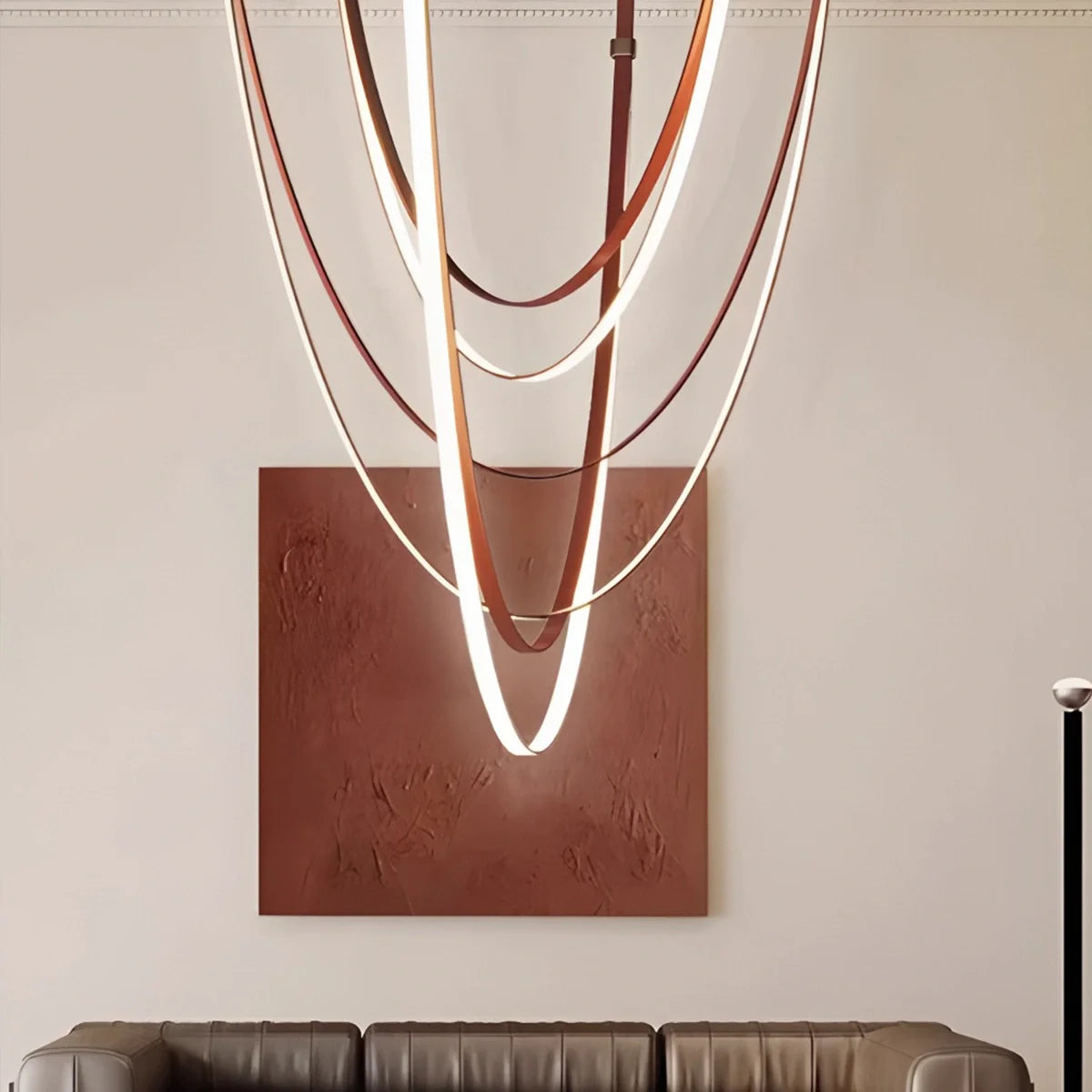 Antizer Shalom Leather Chandelier for Staircase