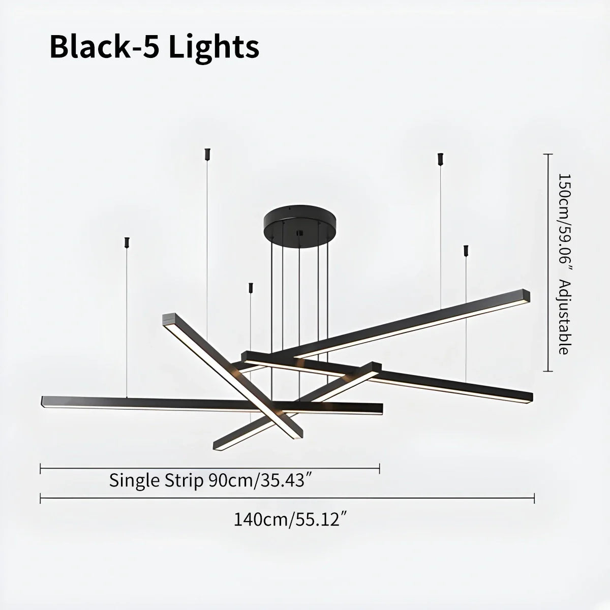 Antizer Multi Light Sticks LED Chandelier for Living Room