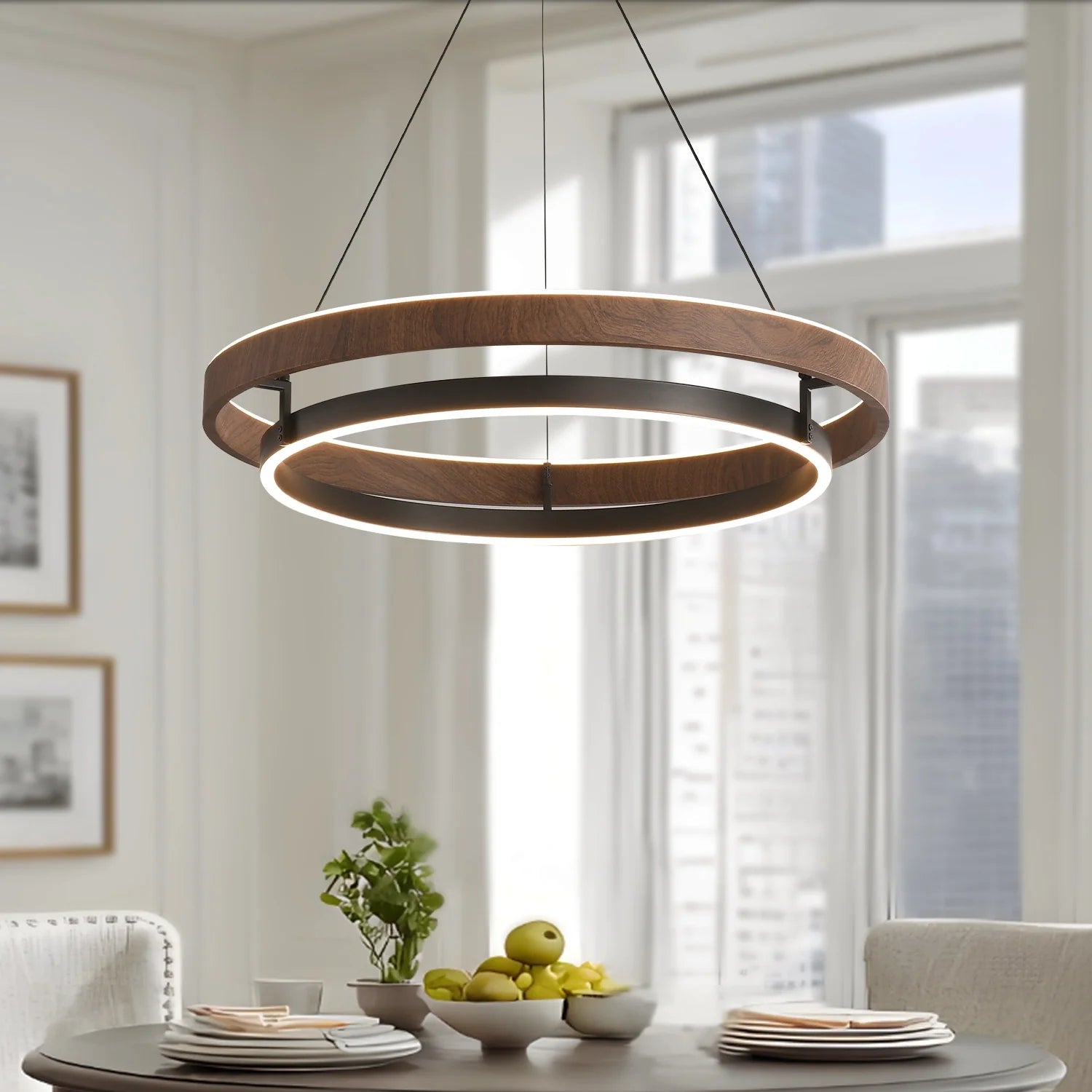 CaraLuxe Farmhouse Iron Chandelier