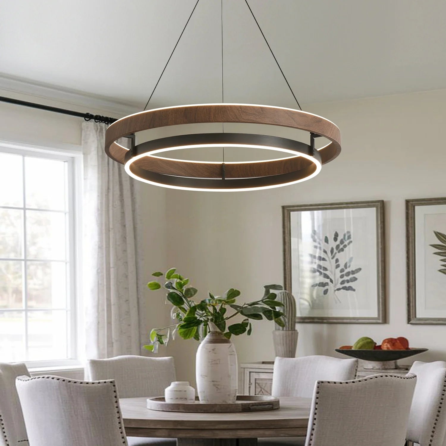 CaraLuxe Farmhouse Iron Chandelier