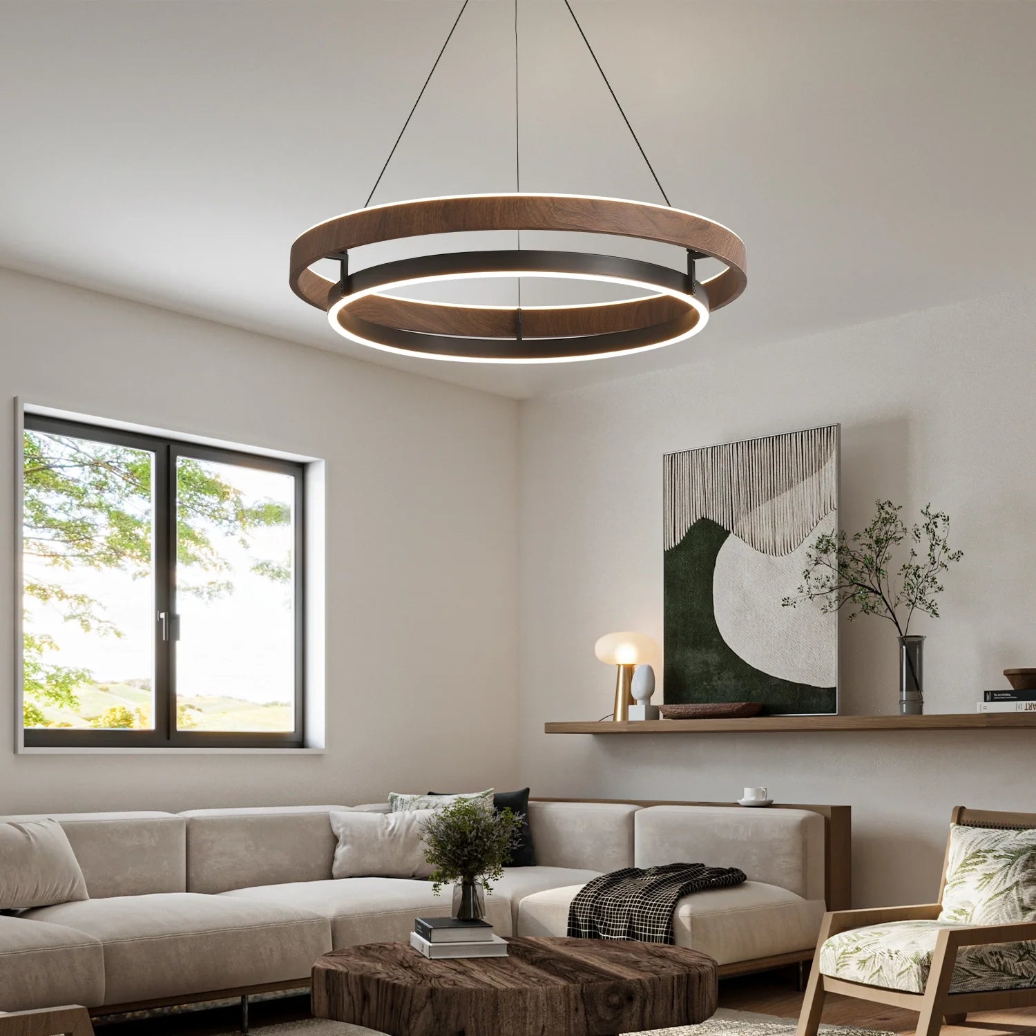 CaraLuxe Farmhouse Iron Chandelier
