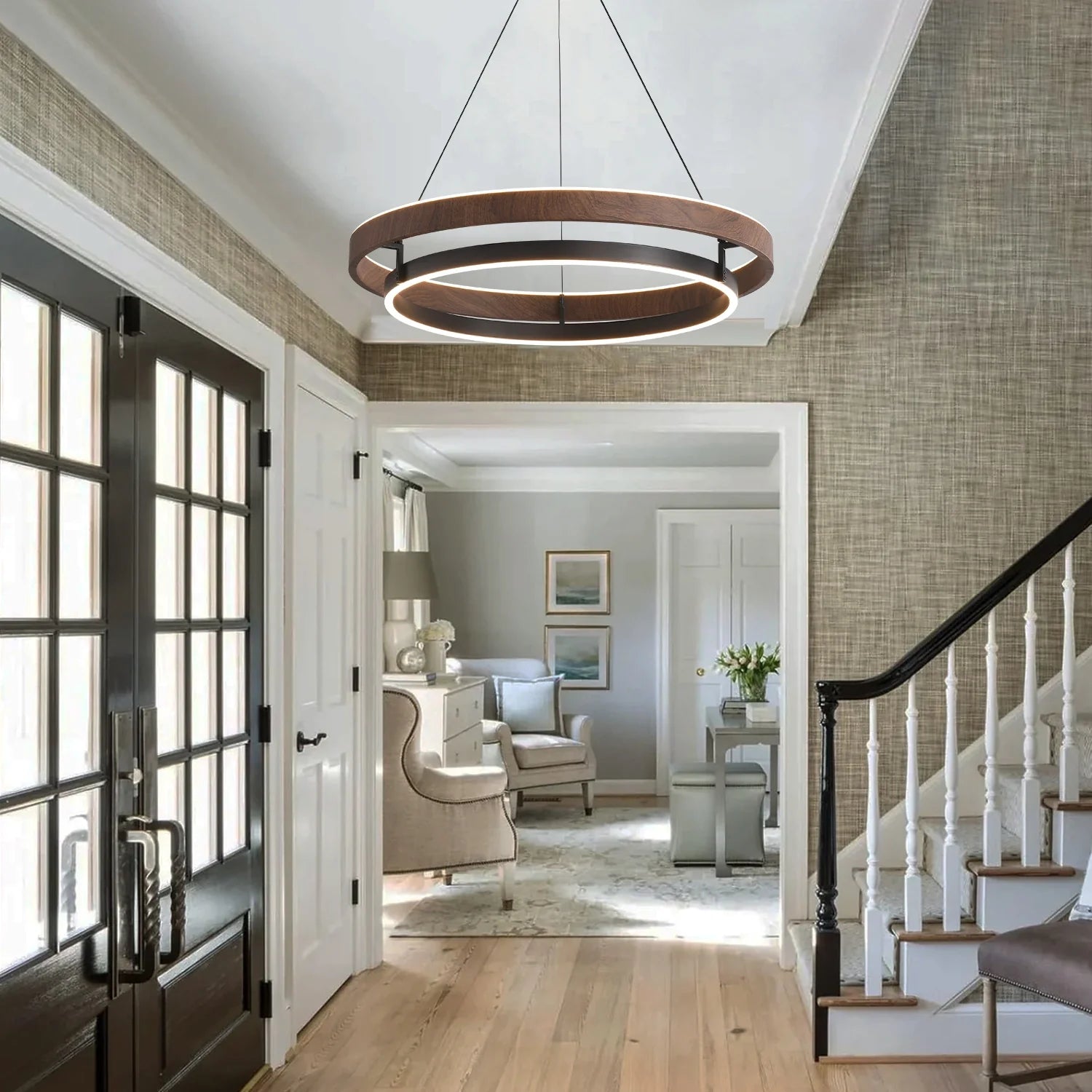 CaraLuxe Farmhouse Iron Chandelier