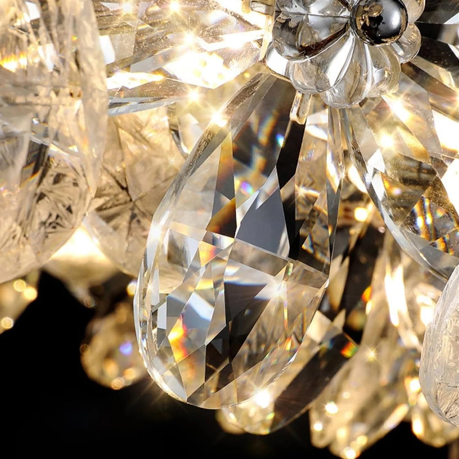 Crystal Bloom Double Halo Chandelier