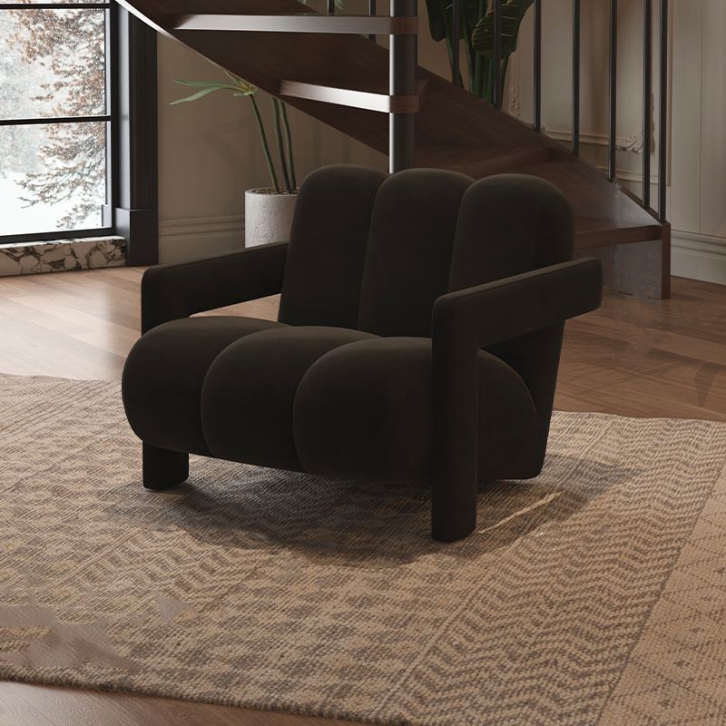 Contemporary Nordic Flannelette Solid Wood Sofa Backrest Armrest For Living Room